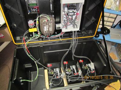12 volt cabin solar battery box and controls