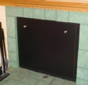 Fireplace with magnetic cover
